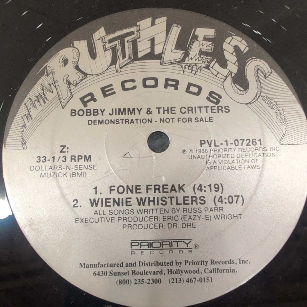 Bobby Jimmy & The Critters NY LA Rappers Vinyl Ruthless Records Dr Dre Eazy-E - Picture 7 of 7